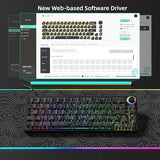 M68 He V2 Rapid Trigger Keyboard 60% Percent, Hall Effect Topographic Gaming Keyboard, Wired Rgb Custom Mechanical Key Board With Magnetic Switch, Pbt Keycaps For Mac/Win (Black)