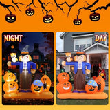 Halloween Inflatable Scarecrow with Pumpkins Owl Outdoor Decor