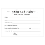 Advice And Wishes Cards - 50 Pcs Wedding Advice Cards For The Mr And Mrs, Bride And Groom, Newlyweds, 4X6 White Paper Mad Libs Card For Wedding, Engagement, Bridal Shower Party Games
