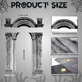 Haunted Mansion Halloween Banner 7.3x5.7ft Gothic Door Wall Porch Decor