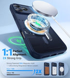 Magnetic for iPhone 17 Pro Max Case, Full Camera Protection, Compatible with MagSafe, Military-Grade Shockproof, Anti-Slip, Matte Slim Cover for i