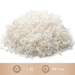 1 Lb Crinkle Cut Paper Shred White Crinkle Shredded Paper For Gift Baskets - Gift Box Bag Filler - Confetti Stuffing For Birthday, Holiday Present Packaging Wrapping