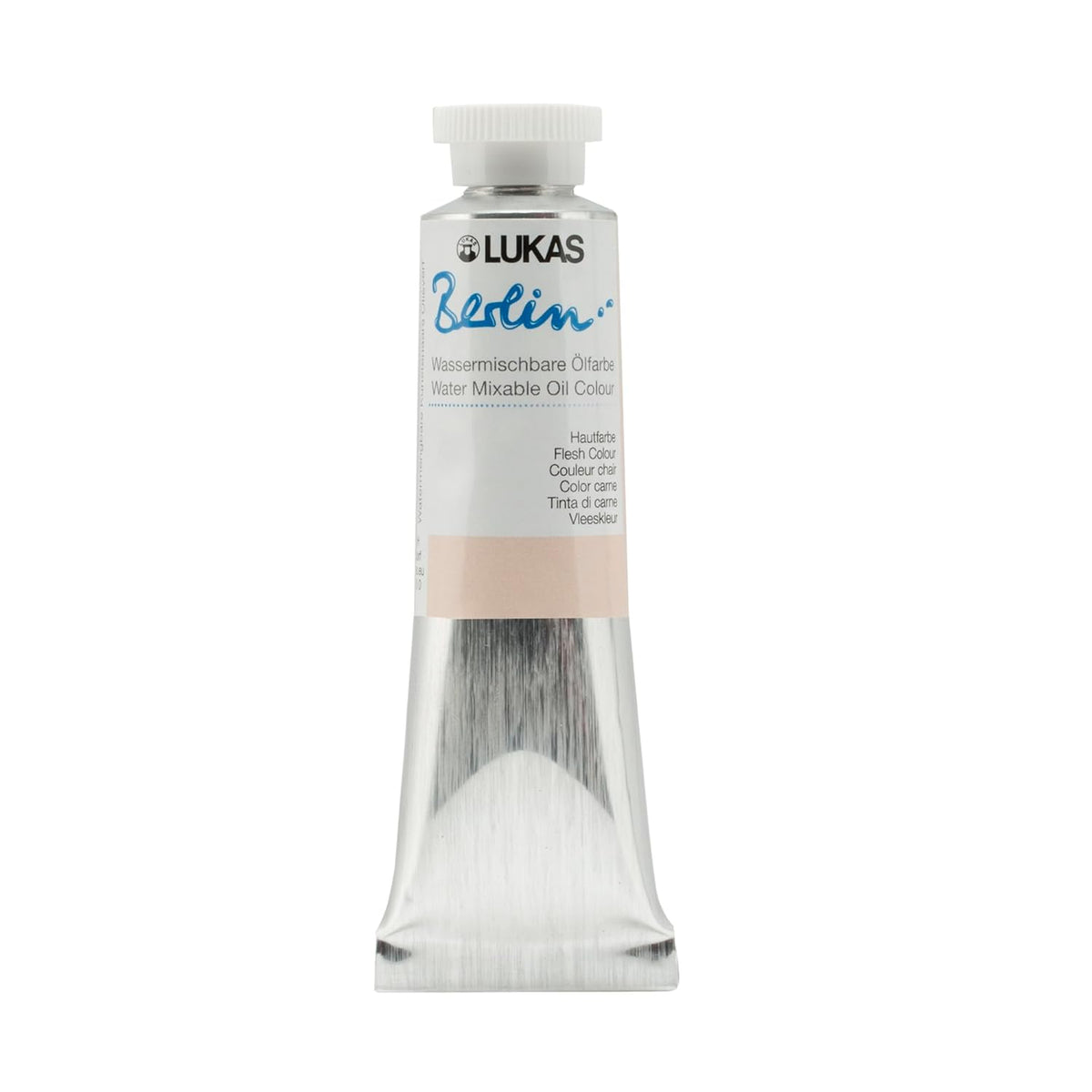 LUKAS Berlin Pro Artists Water Mixable Oil Paint 37 ml Tube Peach Pink, Water Soluble, Lightfast Pigments, Quick Drying, Easy Clean-Up, Eco-Friendly, Professional Quality, 40 Color Range