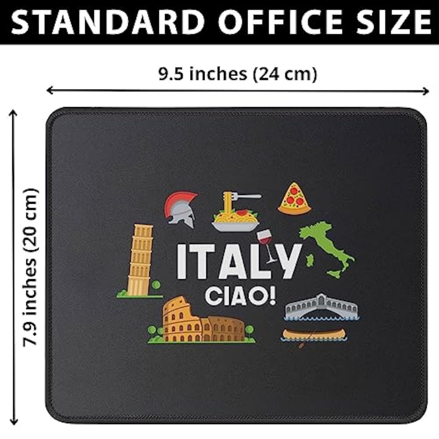 Love Italy And Everything Italian Culture Gift Mouse Pad - Italian Pride Gift - Funny Humor Gift For Friends - Computer Mouse Mat 9.5 Inch