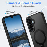 for  Galaxy A17 Case,with Magnetic Invisible Stand [Military Drop Protection] [Compatible with MagSafe] Shockproof Slim Translucent Anti-Slip,