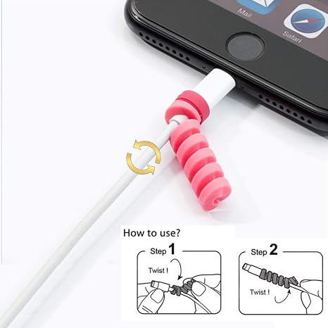 36 Pack Cable Protectors and 2 Desk Cable Clips Cord Savers for Charger USB C Lightning Cables