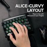 Mistel Md600 Alpha Bt Rgb, Split Keyboard, Ergonomic Mechanical Keyboard, 60%, Pbt Double Shot Keycap (Transparent), Bluetooth5.0, Mac/Windows Os Compatible -Gateron G Pro Silver