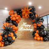Halloween Balloon Arch Kit: Black & Orange Latex Balloons - 140 PCS