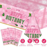 122Pcs Wicked Party Supplies Pink And Green Birthday Party Decorations Witch Party Decorations Tableware Set Wicked Plates And Napkins,Banner,Tablecloths,Cups For 24 Guests