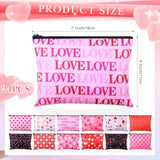 24 Pcs Cosmetic Bags Makeup Bags Bulk Cute Portable Pouches With Zipper Travel Toiletry Organizer Purse Women'S Gift Birthday Party Favors (Valentine'S Day)