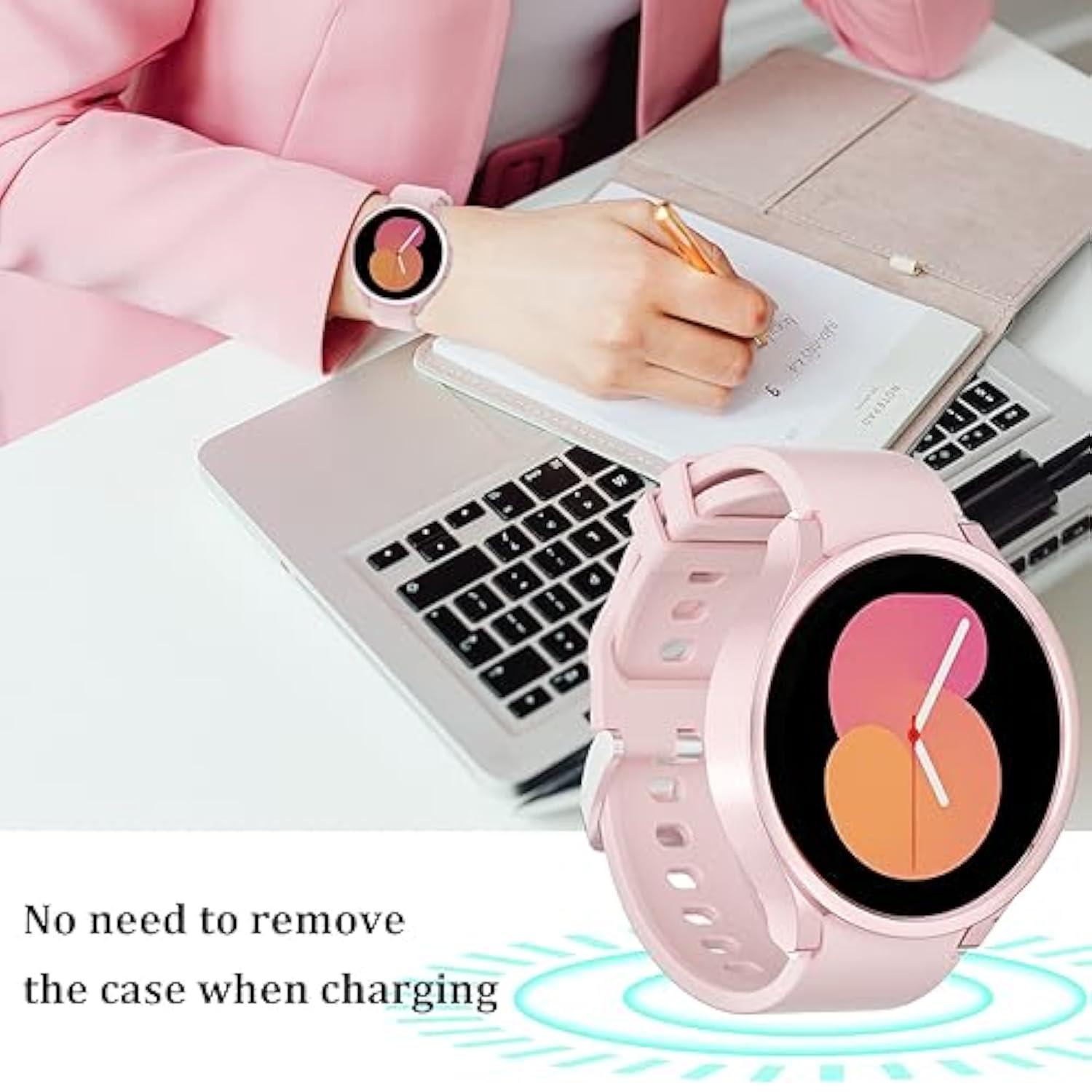 [6+6Pack] For Samsung Galaxy Watch 6 Screen Protector Case 40Mm, Antifog Tempered Glass And Waterproof Hard Pc Protective Bumper Cover Compatible With Galaxy Watch6 40Mm