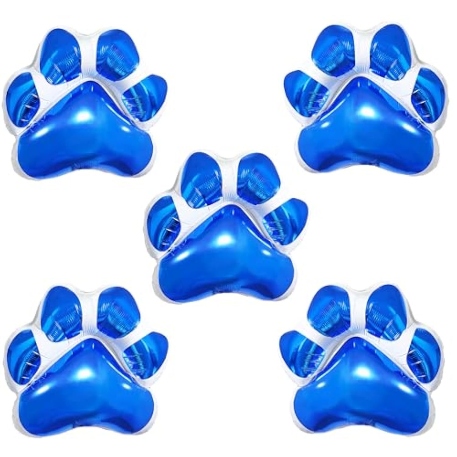 23pcs Dog Party Decorations Pink Paw Print & Alphabet Balloons, Blue Dog Paw