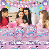 170Pcs Dollhouse Party Supplies For Kids First Birthday Cartoon Cat 1St 2Nd Party Decorations Paper Plates Napkins Paper Cups Tablecloth Balloons Banners For 24 Guests