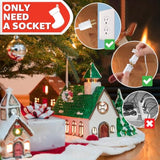 Christmas Village Lights With 10 Led Light Bulb, Snow Village Lights C7 With Clips For Christmas Halloween Cabin, For Ho