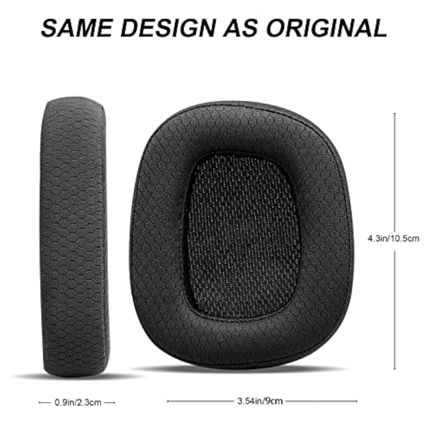 Replacement Ear Pads For Logitech G533 G633 G935, Gvoears Ear Cushions Compatible With Logitech G231, G433, G533, G633, G635, G933, G935 Headphones Premium Mesh Fabric Headset Ear Cups (Black)