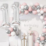 , Silver Number 11 Balloon - Giant, 40 Inch | 11 Birthday Balloon For 11Th Birthday Decorations For Boys & Girls