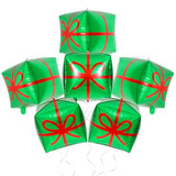 6pcs Red Green Christmas Gift Box Balloons Party Decor