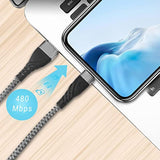 Micro Usb Cable 1Ft[3Pack], Short Usb To Micro Braided Usb 2.0 Fast Charging A