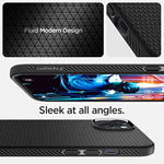 Spigen Liquid Air Designed for iPhone 14 Case (2022) [Military-Grade Protection] - Matte Black