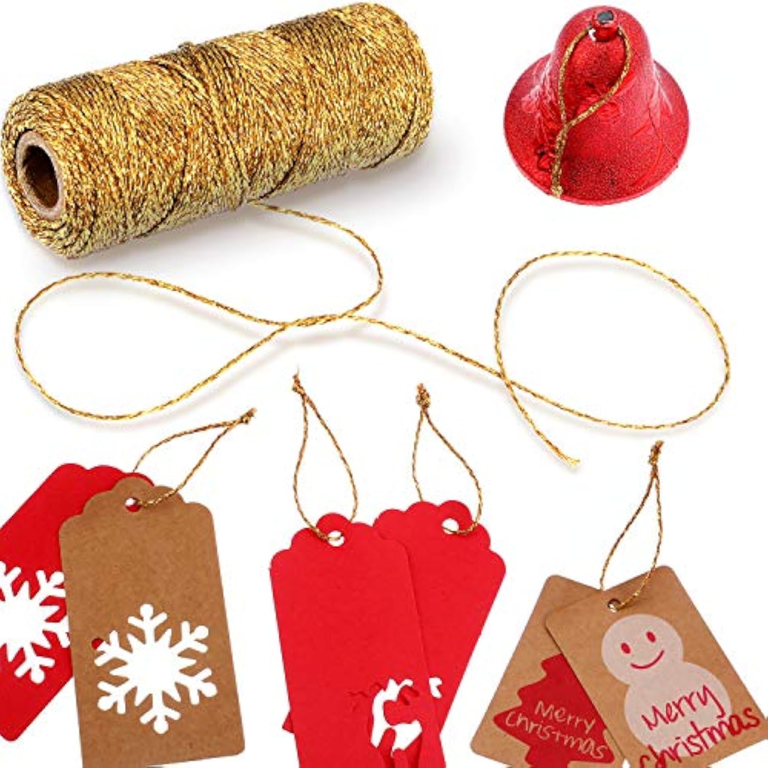 2 Rolls Christmas Twine Metallic Bakers Twine 220 Yards Christmas Deco