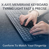 PHILIPS Professional Wireless & Bluetooth Keyboard - Standard-Layout Keyboards with 2.4GHz USB-Receiver, 3-Channel,Ergonomic & Quiet Design, Comfortable & Efficient for PC/Laptop/Pad