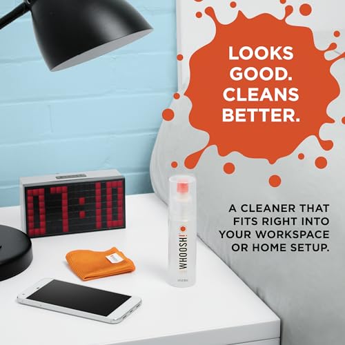 ! Screen Shine Go XL - 3.4 fl oz with Microfiber Cloth - Powerful Streak-Free Screen Cleaner Spray and Wipe for MacBook, Laptop, Car, Eyeglasses &