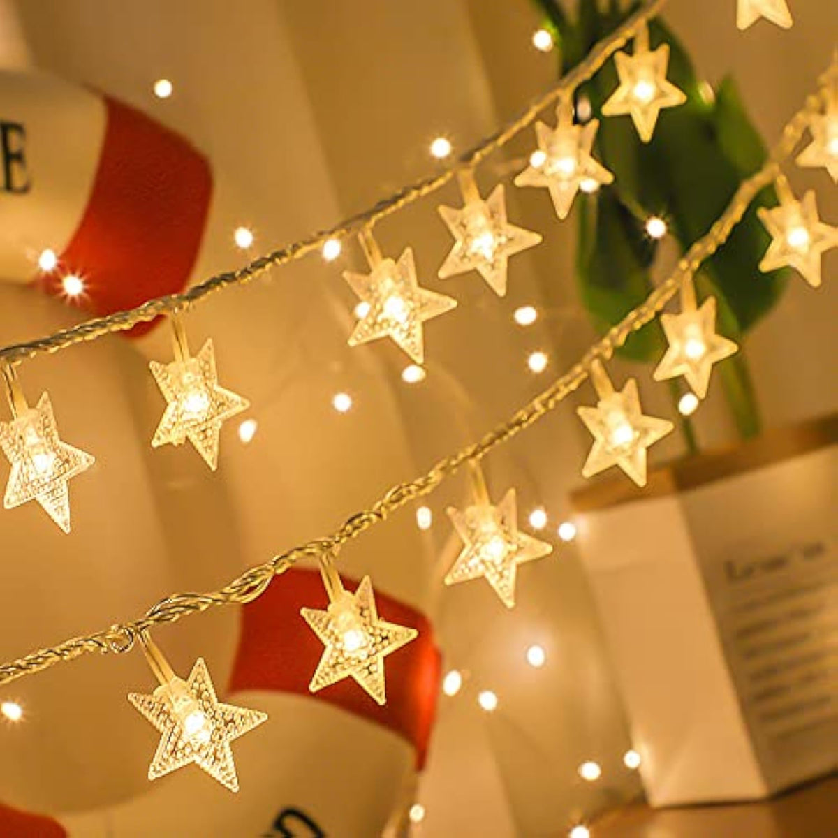 Star String Lights 10Ft 20 Led Fairy Lights Battery Operated Waterproof Indoor Outdoor Twinkle Christmas Lights For Bedr