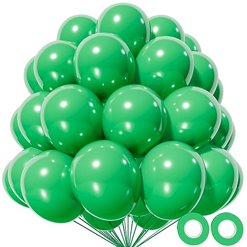 Green Balloons 12 inch, 110pcs Latex Party Balloons Helium Quality for Birthday Graduation Baby Shower Valentines Christmas Wedding Party Decorations (Green)