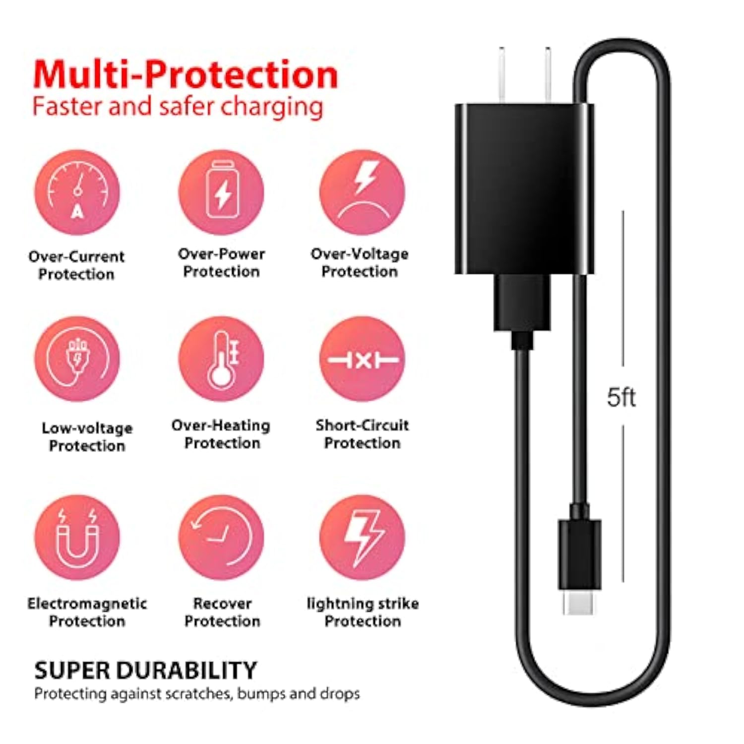 Usb C Charger Cord Compatible For W-King D7 D8 D8Mini D9 D9-1 D10 T9 X10 S7, Marshall Stockwell Ii Marshall Emberton, Oontz Angle 3 Ultra (4Th Gen) Bluetooth Speaker Charging Power Supply Cable