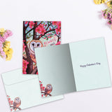 Tree-Free Greetings - Valentine's Day Greeting Card - Artful Designs - 1 Card + Matching Envelope - Made in USA - 100% Recycled Paper - 5 x 7 - Owl Ways and Forever (GO64325)