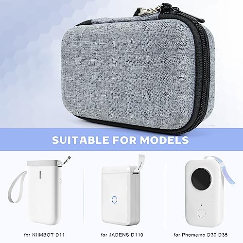 Label Printer Case Compatible For Phomemo D30 D35 D30S D30 Pro Label Maker, Fit For Niimbot D11/D110, Fit For Jadens D110, Fits Bluetooth Wireless Mini Label Printer (Case Only)
