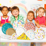 60Pcs School Plates And Napkins-Back To School Decorations Ruler Apple Alphabet First And Last Day Of School Preschool Kindergarten Graduation Tableware Deorations