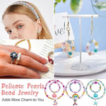 2400Pcs Pearl Beads For Jewelry Making 48 Colorful 6Mm Round Pearl Beads For Bracelets Making Kit Small Pearl Filler Beads For Diy Craft Necklace Earrings