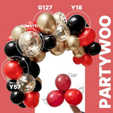 Red Black Balloon Arch Kit 142pcs Different Sizes 18 12 10 5 Inch