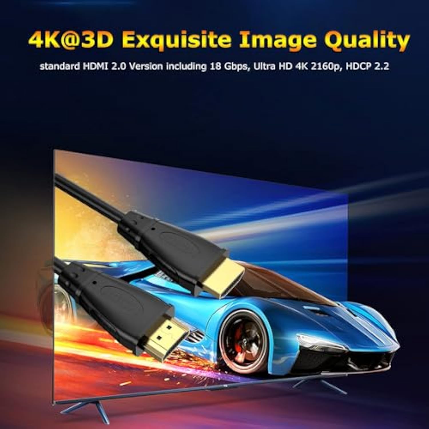 Short Hdmi Cable 1 Ft, 2-Pack 4K Uhd Hdmi Cables Male To Male Adapter For Arc