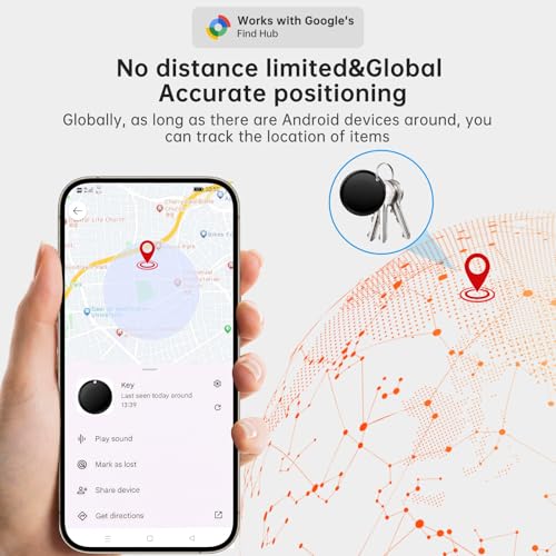 Air Tracker Tag For Androidandroid Only Ip65 Waterproof Smart Tag & Item Finder | Ultra-Long Battery | Works With Google Find My Device | Find Keys/Wallet/Car (2025 New Model)