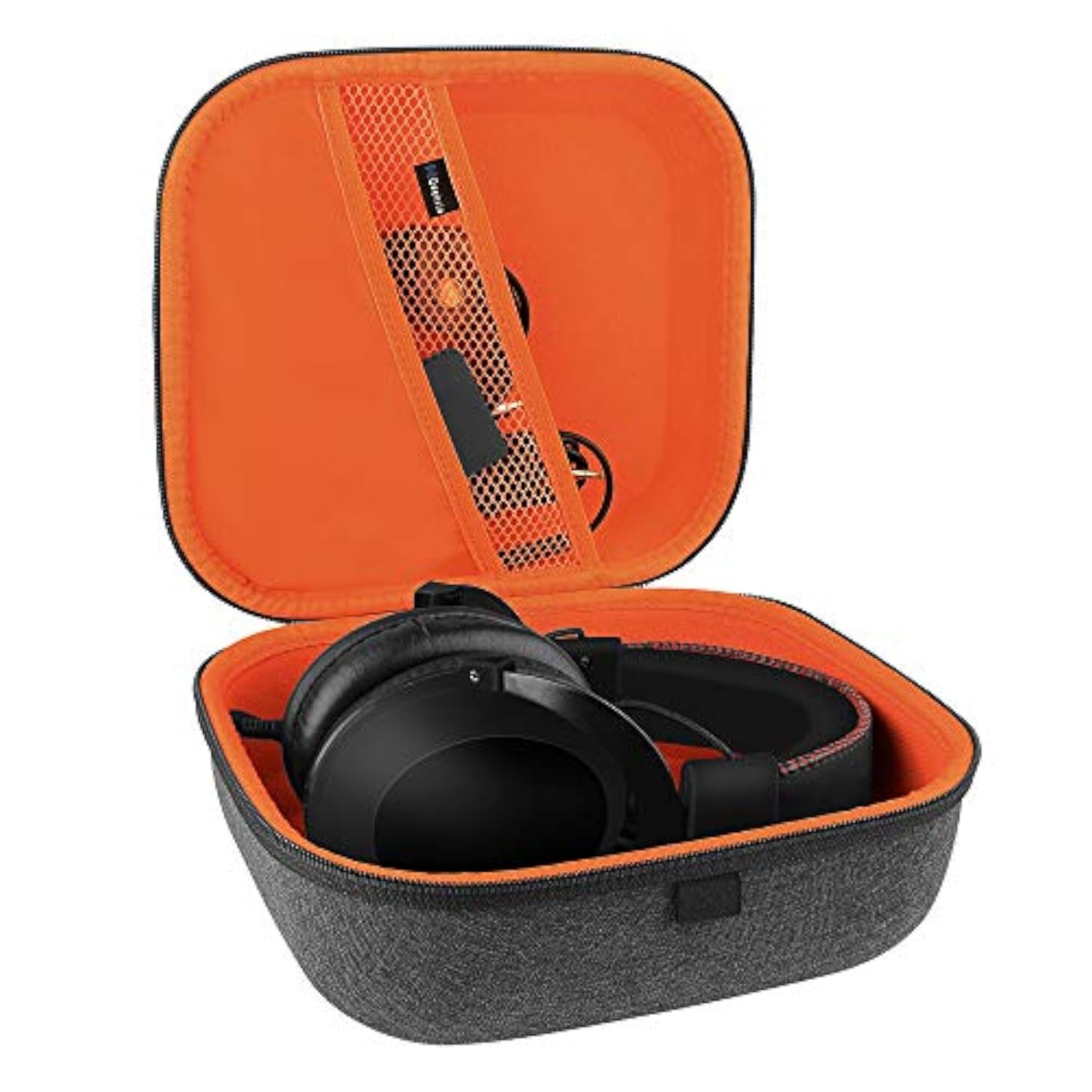 Geekria Shield Headphones Case Compatible with Hyperx CloudXStingerCore, CloudIII, CloudII, CloudStingerCore Case, Replacement Hard Shell Travel Carrying Bag with Cable Storage (Dark Grey)