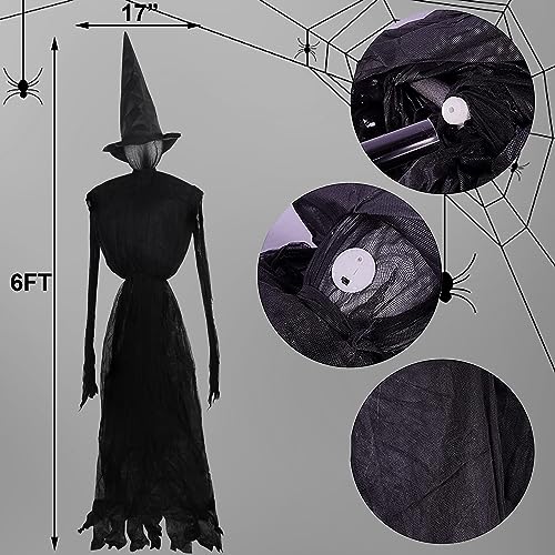6 FT Witch Halloween Decorations Outdoor Yard Decor, Set of 3