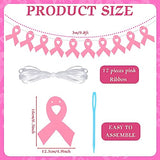 5 Pcs Breast Cancer Awareness Pink Ribbon Banner