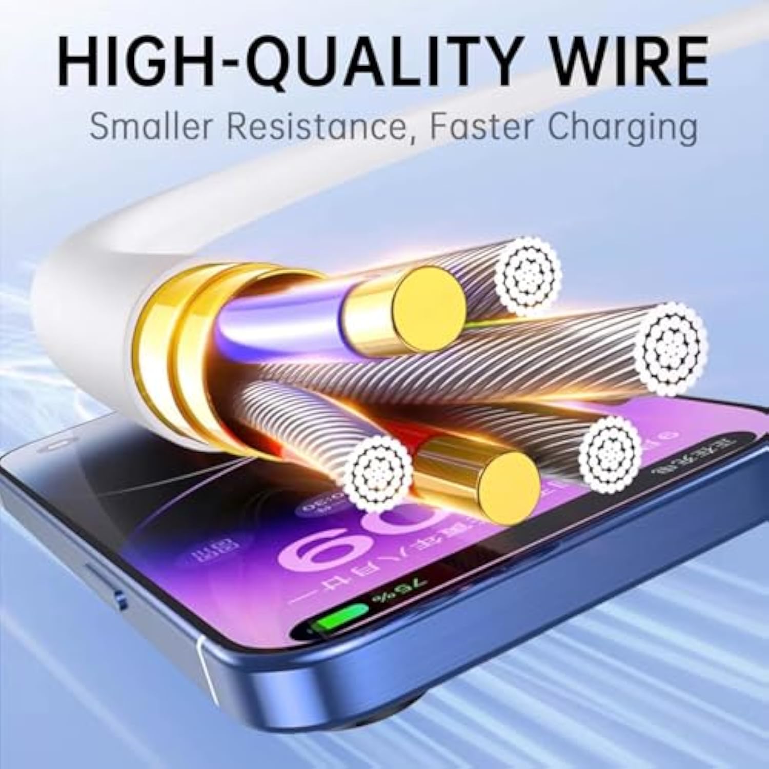 5Pack Pd Fast Charging Cable, ?Mfi Certified, 6.6Ft*5? Compatible With Iphone 14 13 12 11 Pro Max Xs Xr X 8 Plus, Ipad, Airpods, Usb C To Lightning Cable