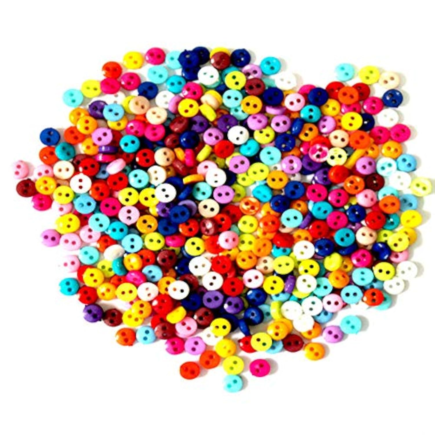 Tiny Button,500Pcs Micro Button 6Mm Resin Button For Dolls Clothing Se