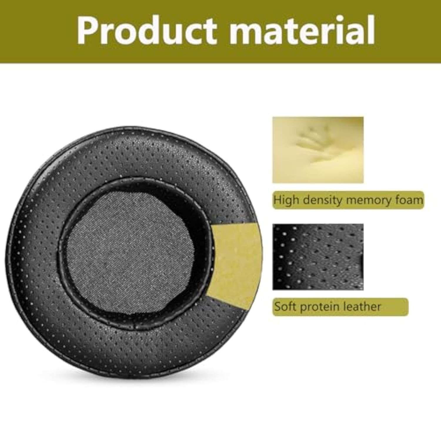 Replacement Ear Pads, Compatible With Audio-Technica Ath-Pro700Mk2 Pro700 Mk2 Headphones, Soft Perforated Protein Leather Combined With High-Density Memory Foam, Replacement Ear Pads (Black)