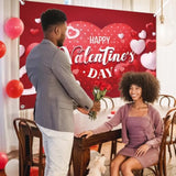 Happy Valentine'S Day Banner 72X44 Inch Backdrop For Photography, Party Decorations, Romantic Love Valentine Decorations