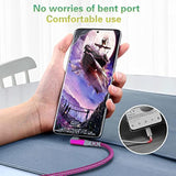 5-Pack Usb C Cable 10Ft 3.1A Right Angle Type C Fast Charging Cable Long Durab