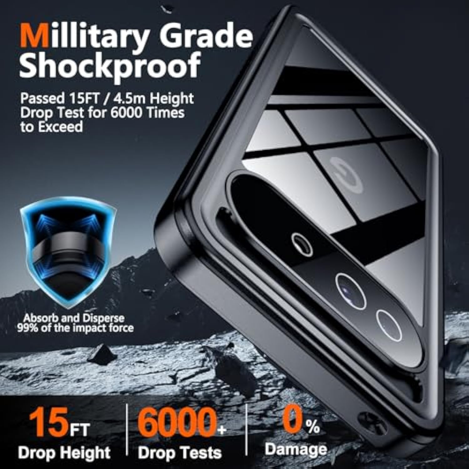 For Google Pixel 9A Waterproof Case,[12Ft Military Drop Proof] [Ip68 Waterproof] [360°Full Body Protection] Heavy Duty Protective Cover For Pixel 9A 6.3”,Black