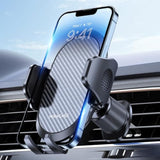 Phone Holder with Metal Hook Clip, Air Vent Mount for All Smartphones, Black