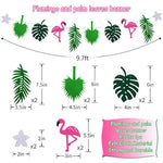 Hawaiian Party Decorations, Tropical Birthday Party Supplies Flamingo And Palm Leaves Banner Tissue Paper Fan Pineapple Honeycomb Ball For Summer Luau Bachelorette Party