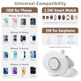 2025 Traveling Portable Wireless Mag-Safe Fast Charging Station,Magnetic 3 In 1 Charger For Iphone 16 15 14 13 12 Pro Max Plus,Apple Watch Series & Air Pods 4 3 2 Pro-Gifts For Family
