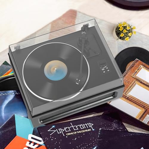 Record Player All-in-One Classic Turntable for Vinyls Records Built-in 4 Stereo Speakers High Fidelity Audio AT-3600L Phono Belt Drive Vinyl Players