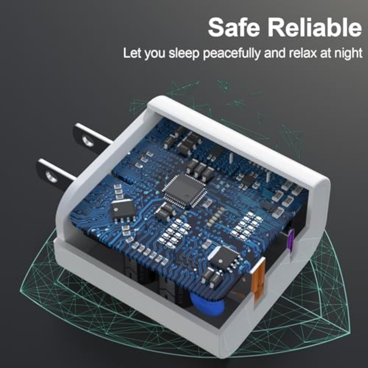 20W Dual Port Fast Charger Block 2-Pack With 6Ft & 10Ft Mfi-Certified Cables, Pd/Qc3.0 Quick Charge Adapter For Iphone 14/13/12/11 Pro Max/Xs/Xr/X, Ipad, Airpods Pro - Overheat & Surge Protection